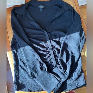 Black Button-Up Blouse